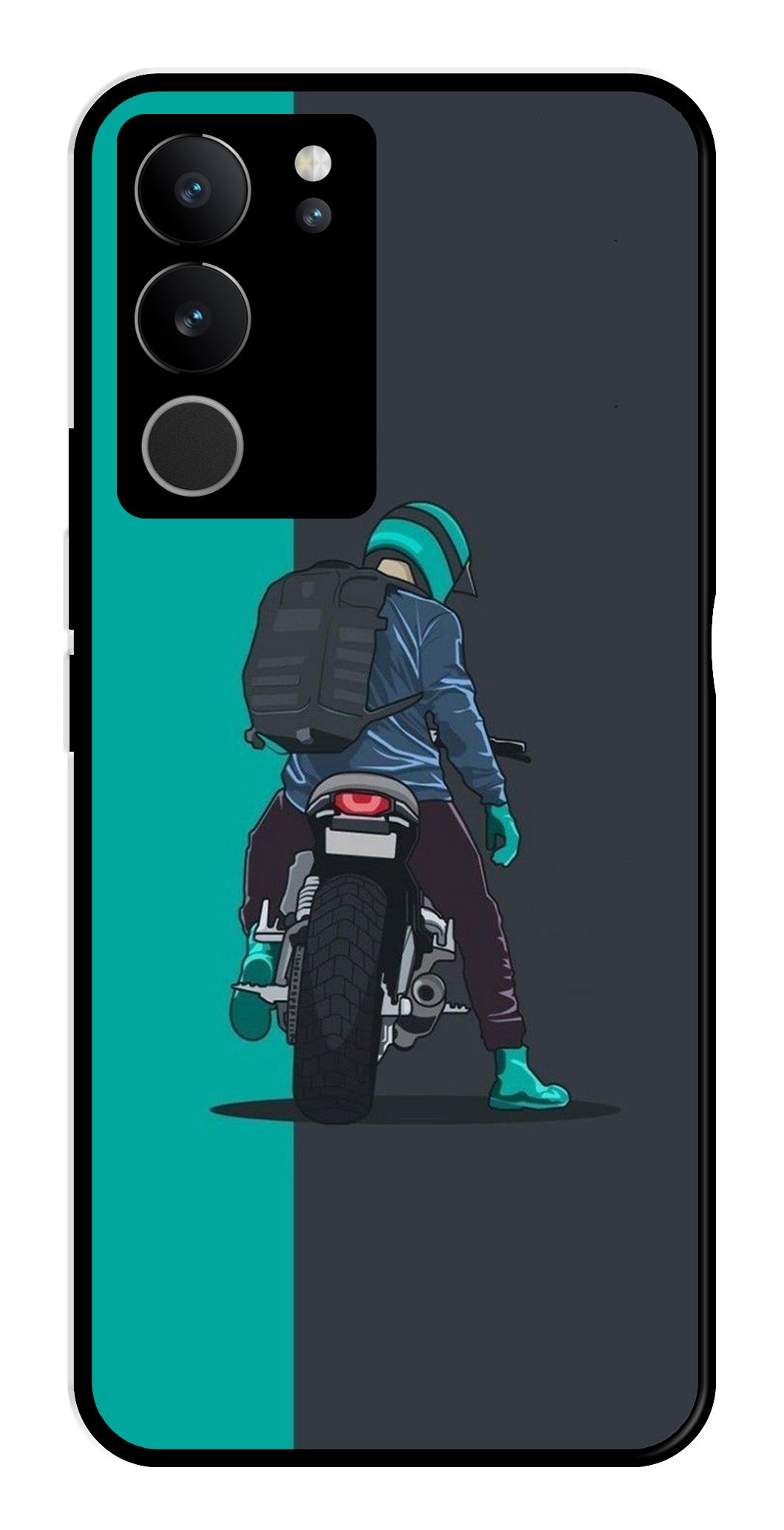 Bike Lover Metal Mobile Case for Vivo V29 Pro 5G   (Design No -05)