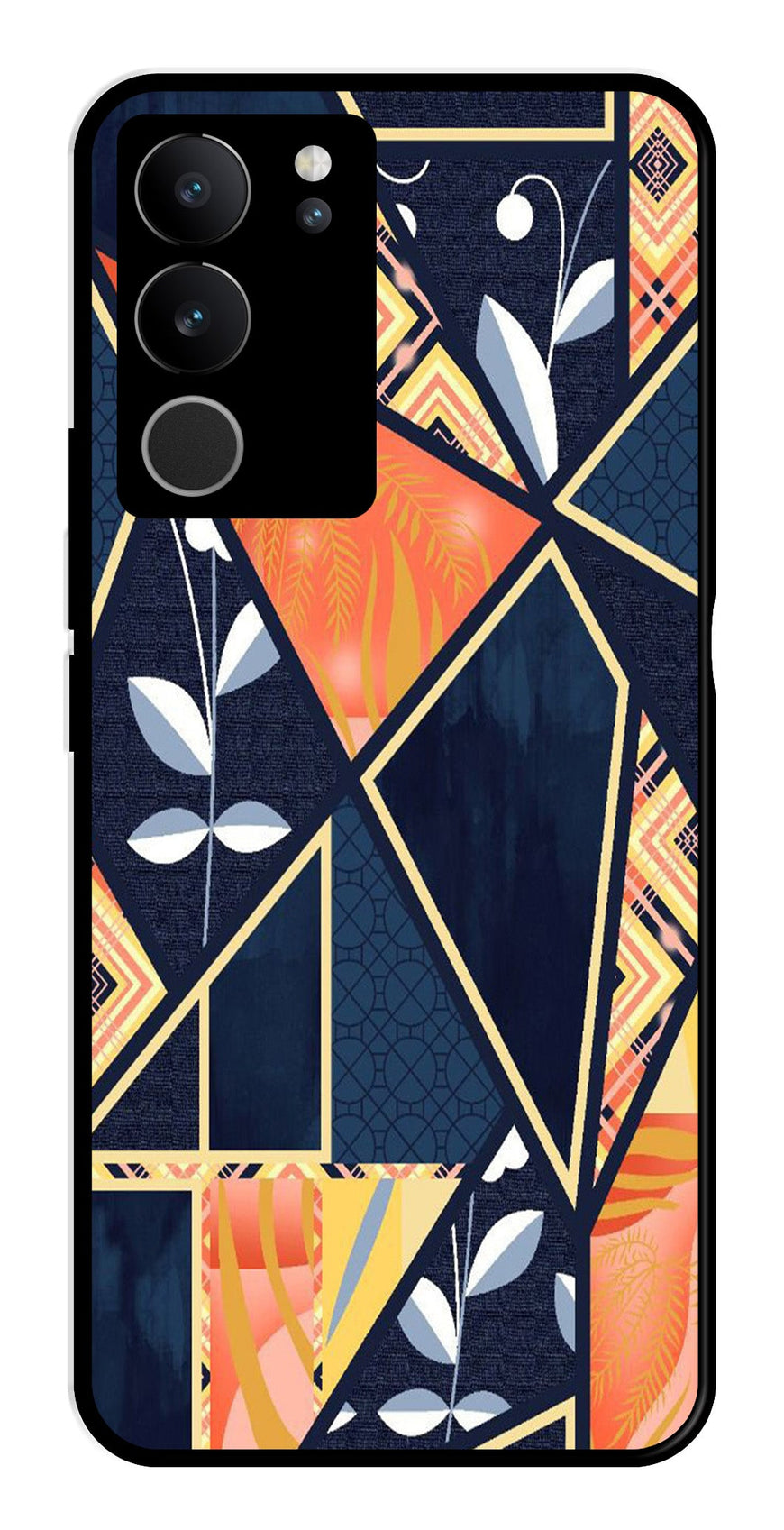 Marble Design Metal Mobile Case for Vivo V29 5G   (Design No -07)