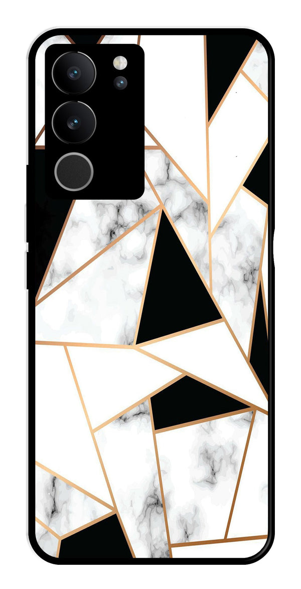 Marble Design2 Metal Mobile Case for Vivo V29 5G   (Design No -08)