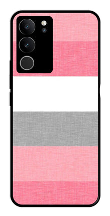 Pink Pattern Metal Mobile Case for Vivo V29 Pro 5G