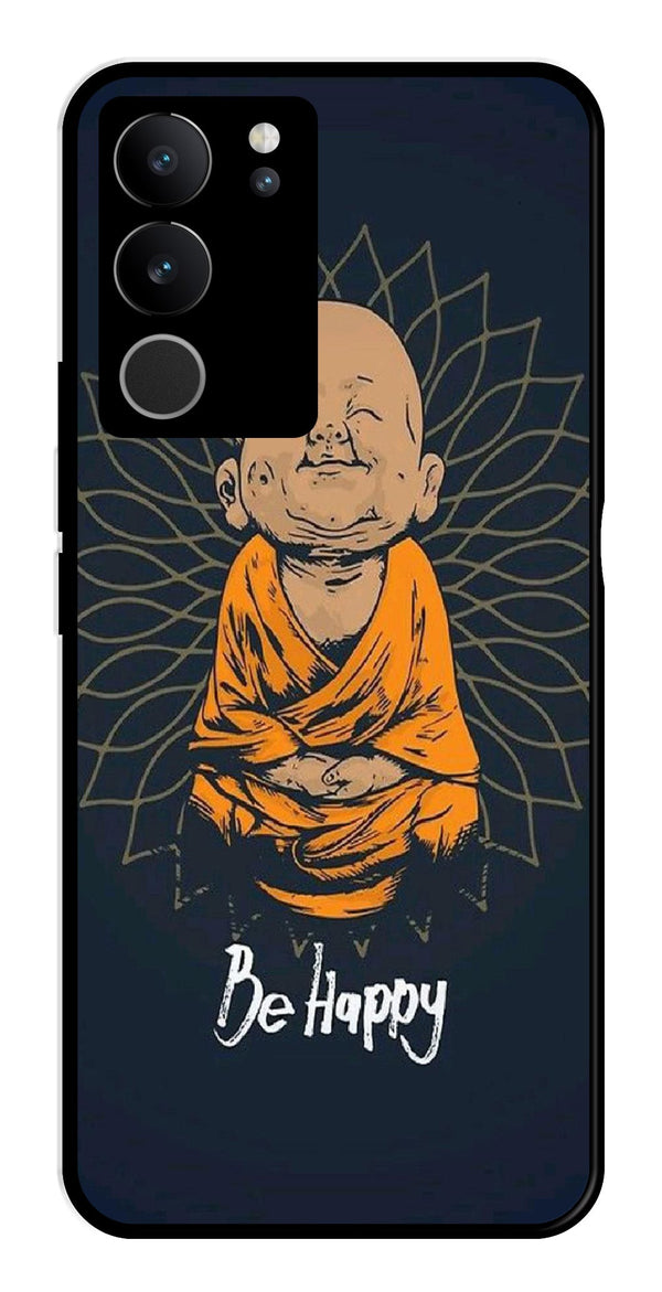 Be Happy Metal Mobile Case for Vivo V29 Pro 5G   (Design No -27)