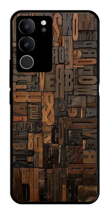 Alphabets Metal Mobile Case for Vivo V29 5G