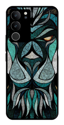 Lion Pattern Metal Mobile Case for Vivo V29 5G