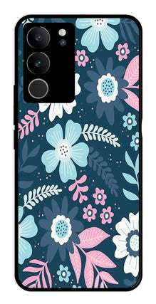 Flower Leaves Design Metal Mobile Case for Vivo V29 Pro 5G