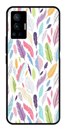 Colorful Feathers Metal Mobile Case for Vivo X70 Pro