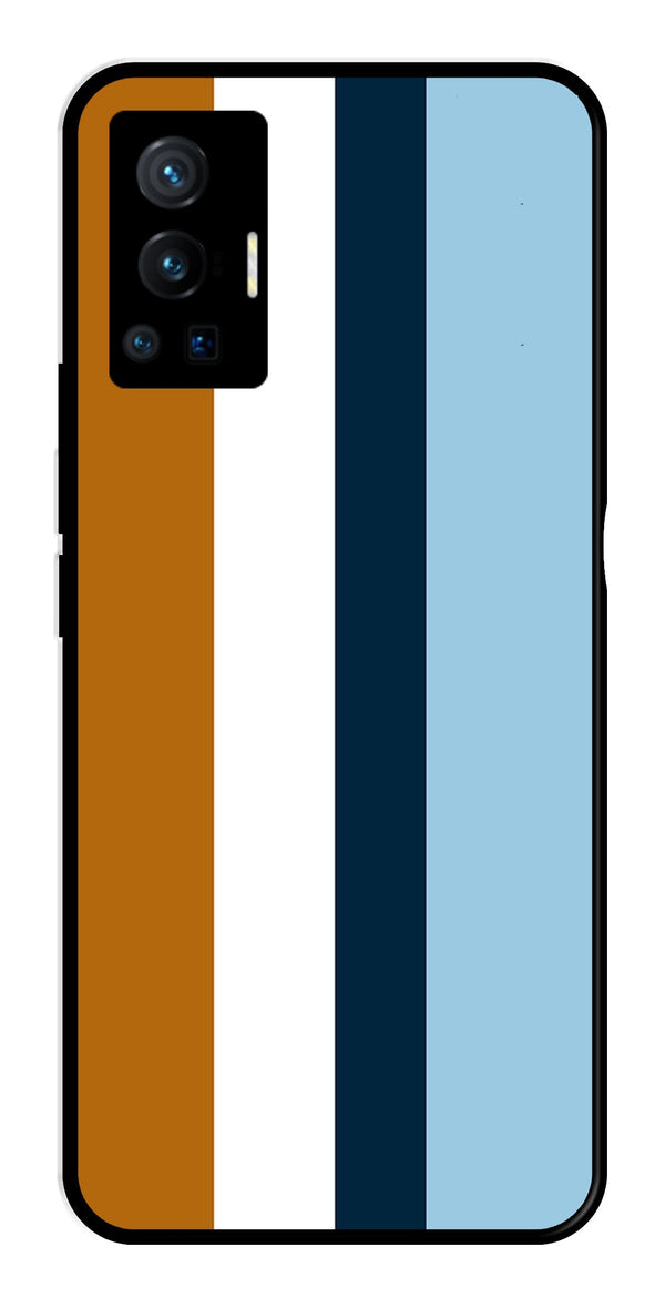 MultiColor Pattern Metal Mobile Case for Vivo X70 Pro   (Design No -17)