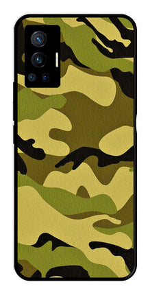 Army Pattern Metal Mobile Case for Vivo X70 Pro