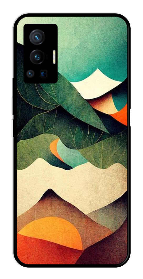 MultiColor Pattern Metal Mobile Case for Vivo X70 Pro   (Design No -43)
