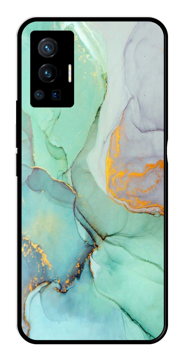 Marble Design Metal Mobile Case for Vivo X70 Pro   (Design No -46)