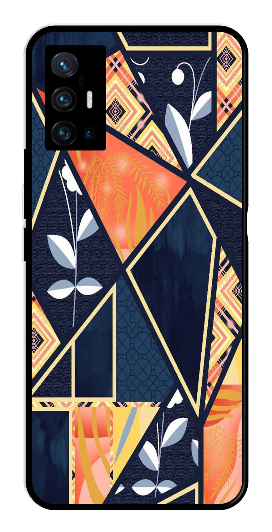 Marble Design Metal Mobile Case for Vivo X70 Pro Plus   (Design No -07)