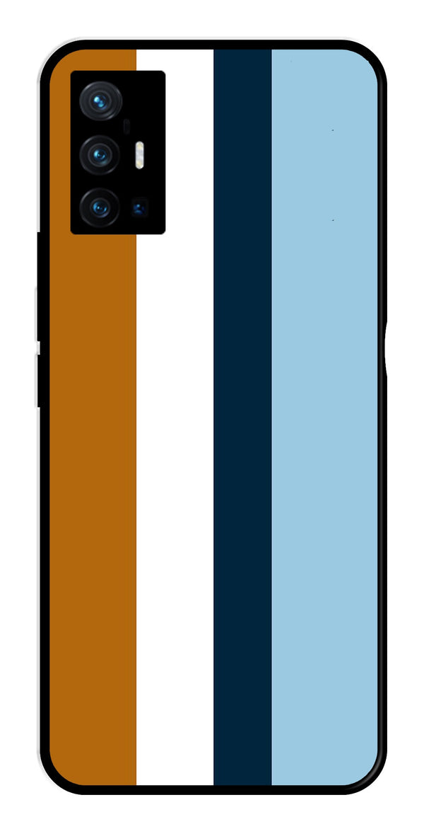 MultiColor Pattern Metal Mobile Case for Vivo X70 Pro Plus   (Design No -17)