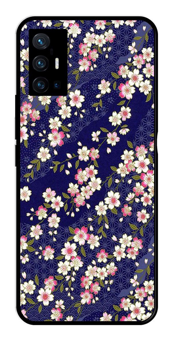 Flower Design Metal Mobile Case for Vivo X70 Pro Plus   (Design No -25)