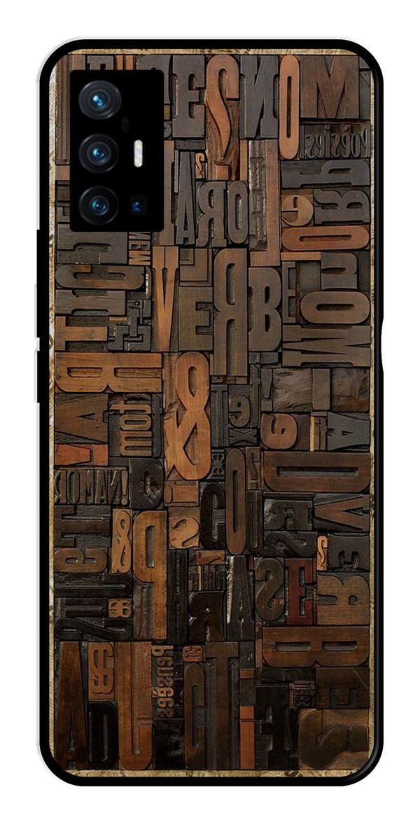Alphabets Metal Mobile Case for Vivo X70 Pro Plus   (Design No -32)