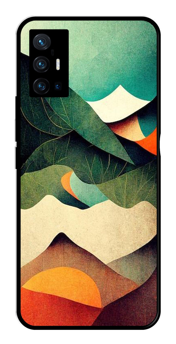 MultiColor Pattern Metal Mobile Case for Vivo X70 Pro Plus   (Design No -43)