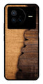 Wooden Design Metal Mobile Case for Vivo X80   (Design No -13)