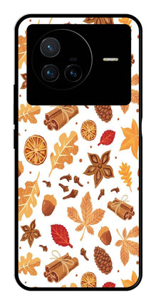 Autumn Leaf Metal Mobile Case for Vivo X80