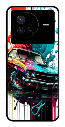 Vintage Car Metal Mobile Case for Vivo X80