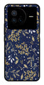 Floral Pattern  Metal Mobile Case for Vivo X80   (Design No -52)