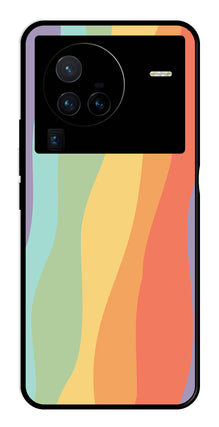 Muted Rainbow Metal Mobile Case for Vivo X80 Pro