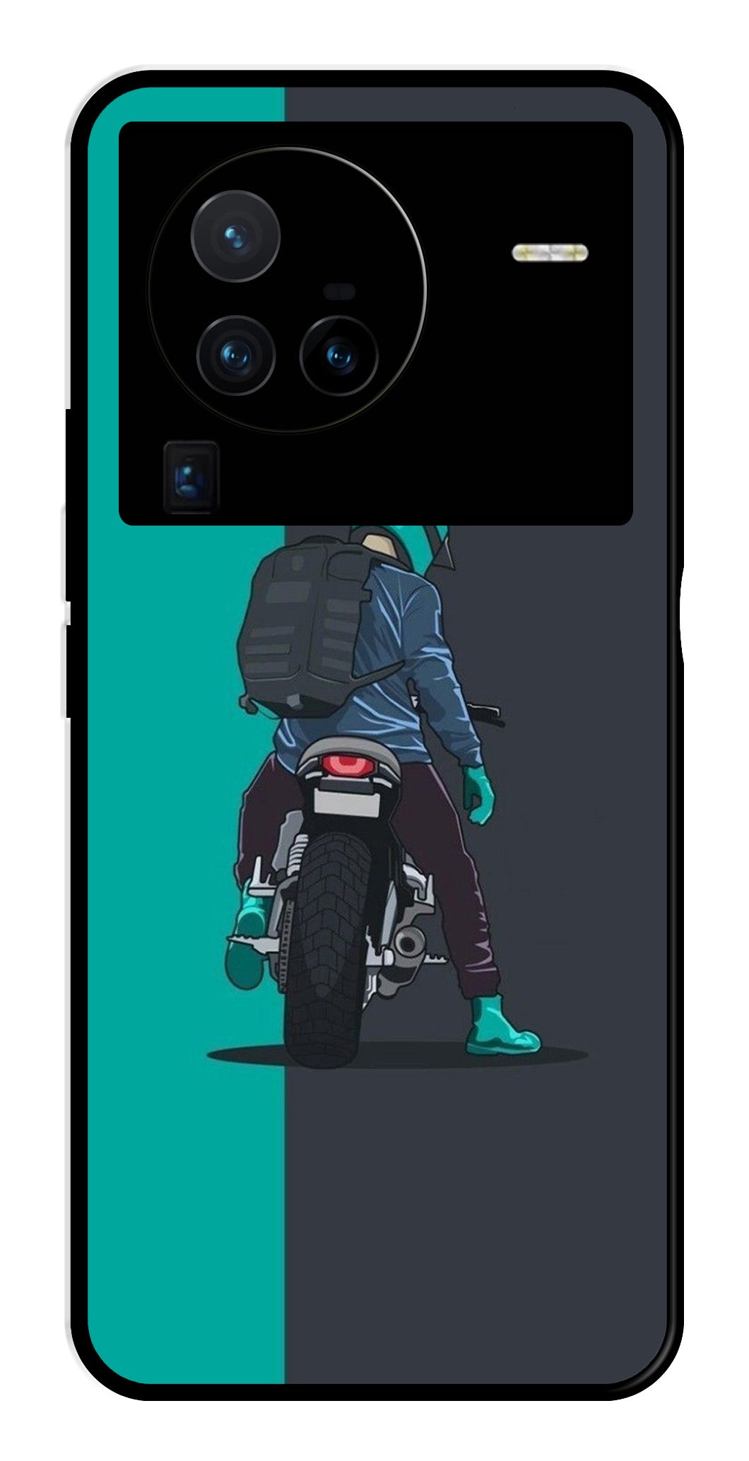 Bike Lover Metal Mobile Case for Vivo X80 Pro   (Design No -05)