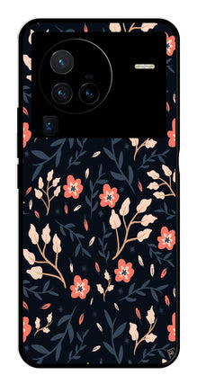 Floral Pattern Metal Mobile Case for Vivo X80 Pro