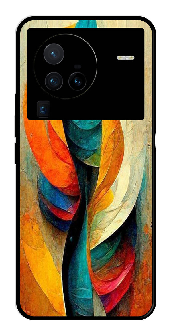 Modern Art Metal Mobile Case for Vivo X80 Pro   (Design No -11)