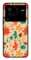 Leafs Design Metal Mobile Case for Vivo X80 Pro   (Design No -14)