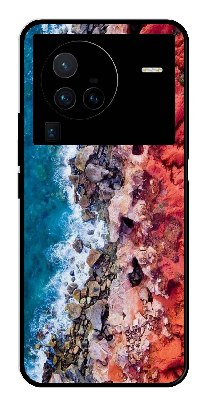 Sea Shore Metal Mobile Case for Vivo X80 Pro   (Design No -18)