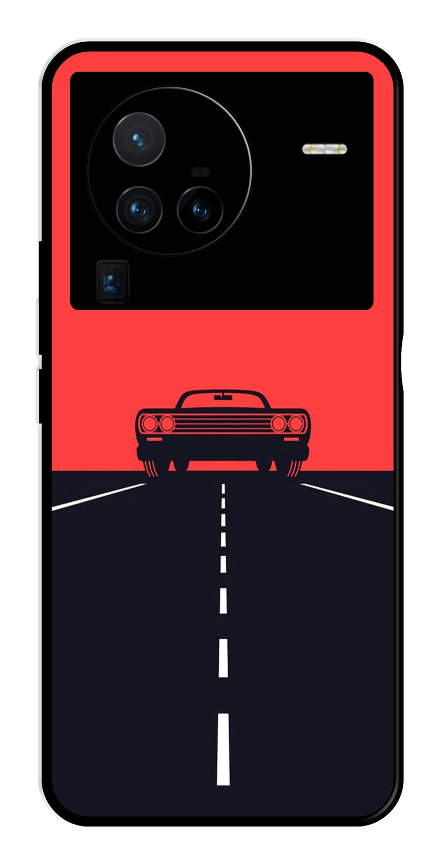 Car Lover Metal Mobile Case for Vivo X80 Pro   (Design No -21)