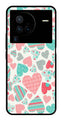 Hearts Pattern Metal Mobile Case for Vivo X80 Pro   (Design No -22)