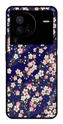 Flower Design Metal Mobile Case for Vivo X80 Pro