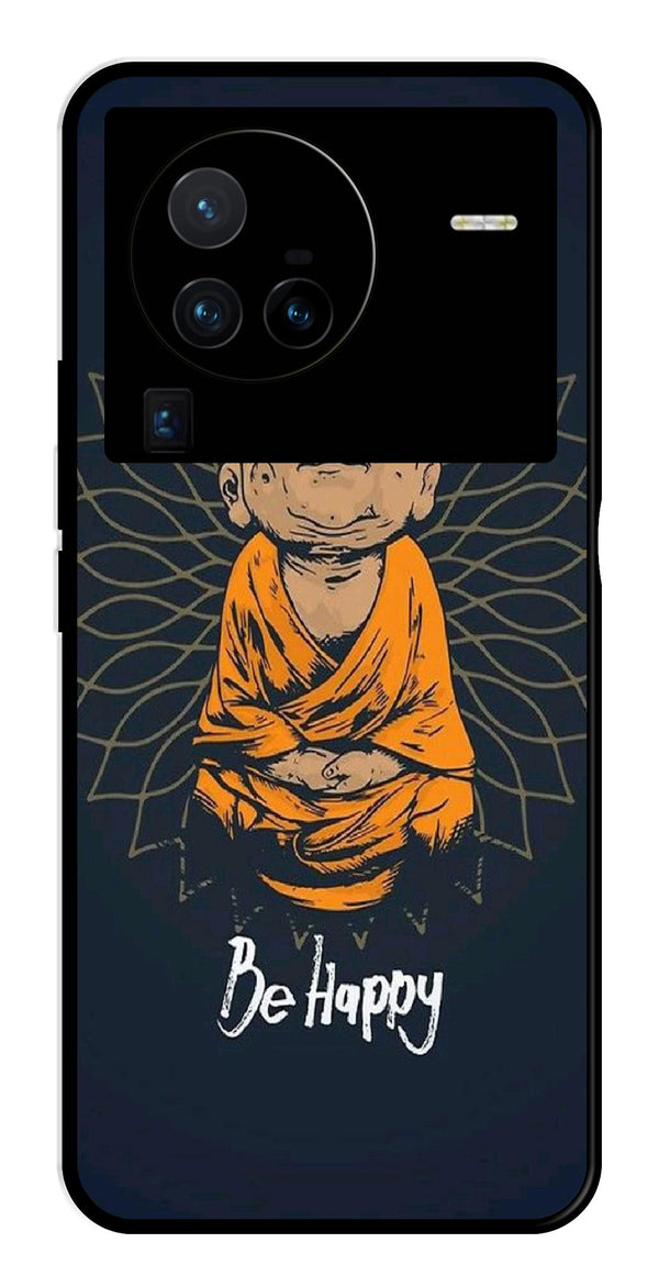Be Happy Metal Mobile Case for Vivo X80 Pro   (Design No -27)