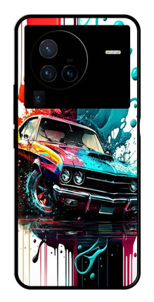 Vintage Car Metal Mobile Case for Vivo X80 Pro