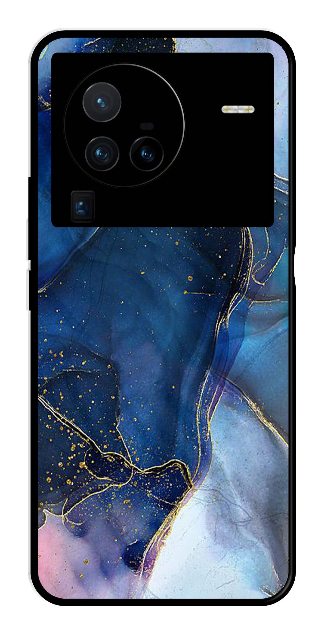 Blue Marble Metal Mobile Case for Vivo X80 Pro   (Design No -34)
