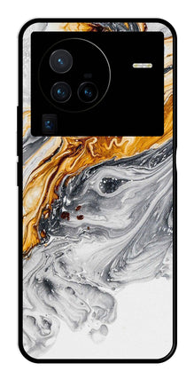 Marble Pattern Metal Mobile Case for Vivo X80 Pro
