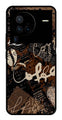 Coffee Pattern Metal Mobile Case for Vivo X80 Pro   (Design No -37)