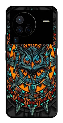 Owl Pattern Metal Mobile Case for Vivo X80 Pro