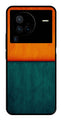 Orange Green Pattern Metal Mobile Case for Vivo X80 Pro   (Design No -45)