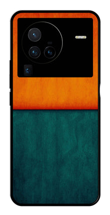Orange Green Pattern Metal Mobile Case for Vivo X80 Pro