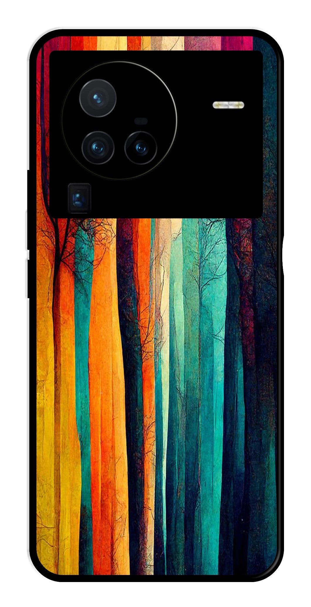 Modern Art Colorful Metal Mobile Case for Vivo X80 Pro   (Design No -47)