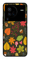 Leaves Design Metal Mobile Case for Vivo X80 Pro   (Design No -51)