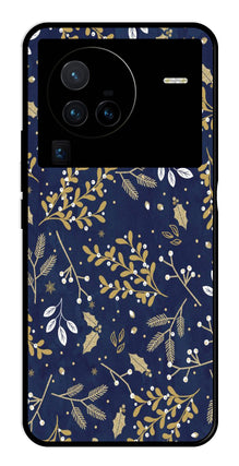 Floral Pattern  Metal Mobile Case for Vivo X80 Pro