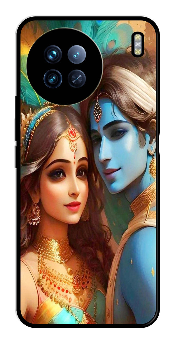 Lord Radha Krishna Metal Mobile Case for Vivo X90 Pro   (Design No -01)