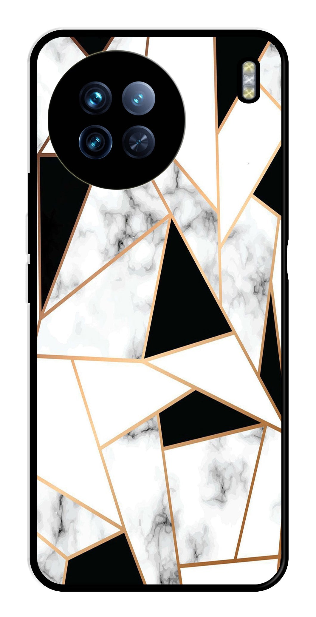Marble Design2 Metal Mobile Case for Vivo X90   (Design No -08)