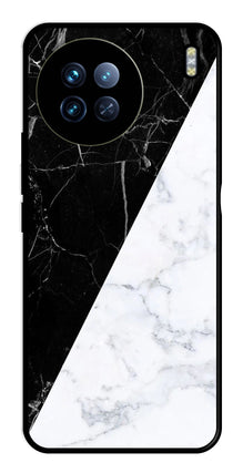 Black White Marble Design Metal Mobile Case for Vivo X90