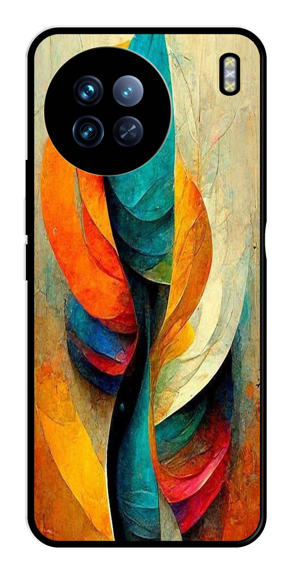 Modern Art Metal Mobile Case for Vivo X90   (Design No -11)