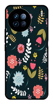 Floral Pattern2 Metal Mobile Case for Vivo X90 Pro
