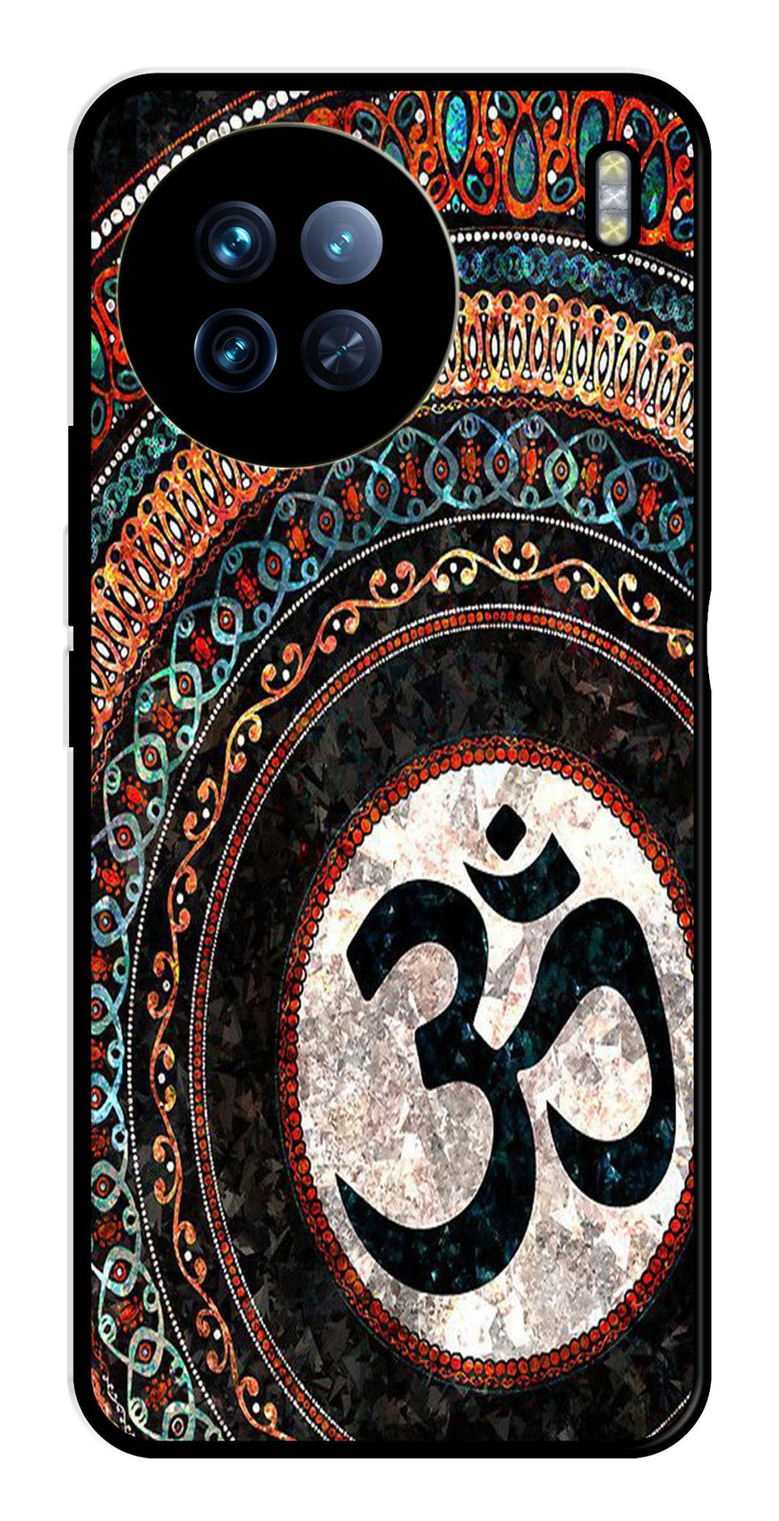 Oum Design Metal Mobile Case for Vivo X90   (Design No -15)