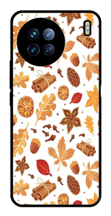 Autumn Leaf Metal Mobile Case for Vivo X90