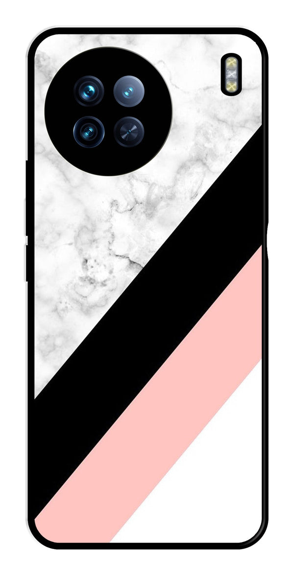 Marble Design Metal Mobile Case for Vivo X90   (Design No -24)